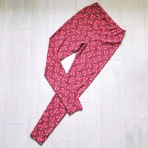LuLaRoe Pink Heart Leggings